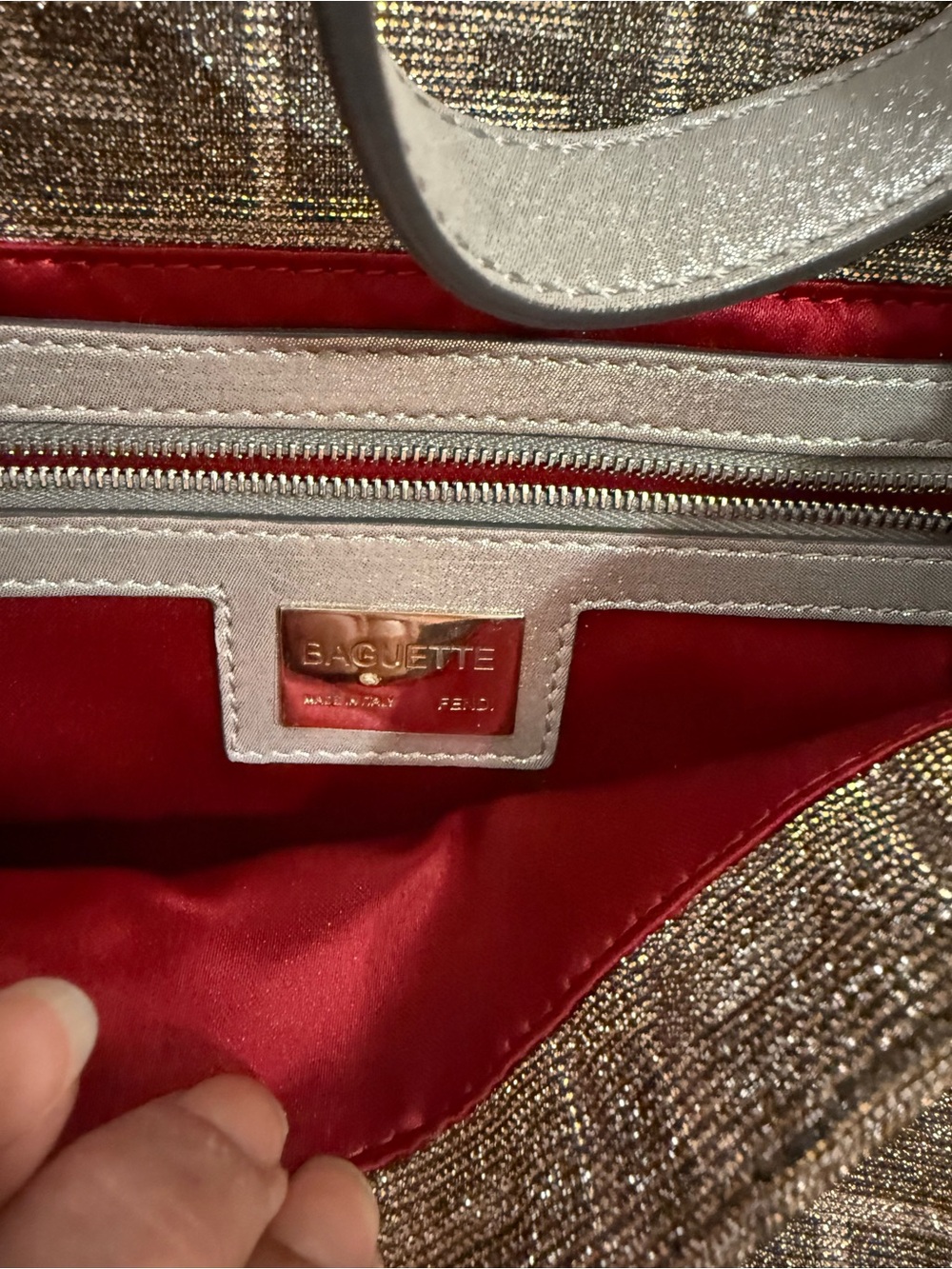 Fendi Monogram Zucca Shoulder Bag in Brown and Gray - Picture 3 of 16